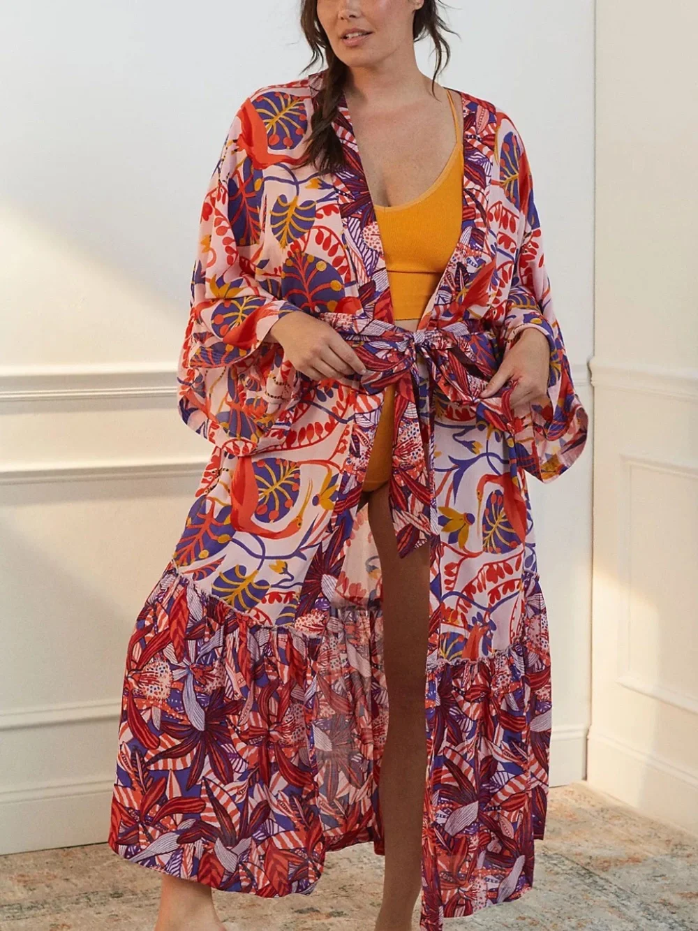 Anthropologie Claire Colin Botanical Robe Size Small/Medium